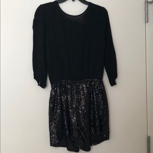 Black Sequin Romper